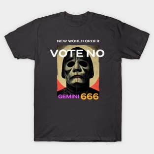 666 Gemini Vote No New World Order T-Shirt